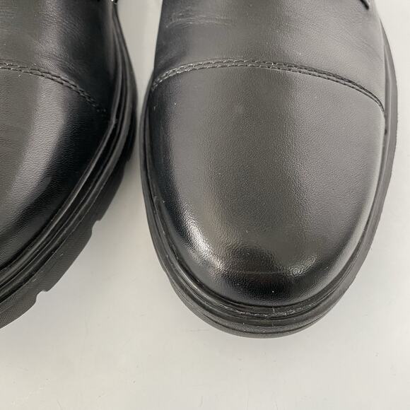 Mens‎ Bostonian Black Leather Waterproof Shoes Size 9.5 Office Work Lightweight main image 13